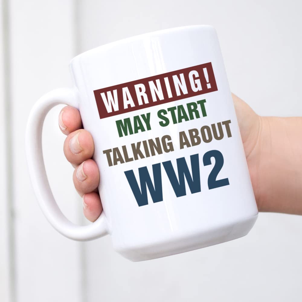 Zxjwcm Ceramic 11oz Cylindrical Mug (C Shape Handgrip) - WW2 Gifts